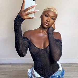 NWT ZARA Sparkly Bodysuit